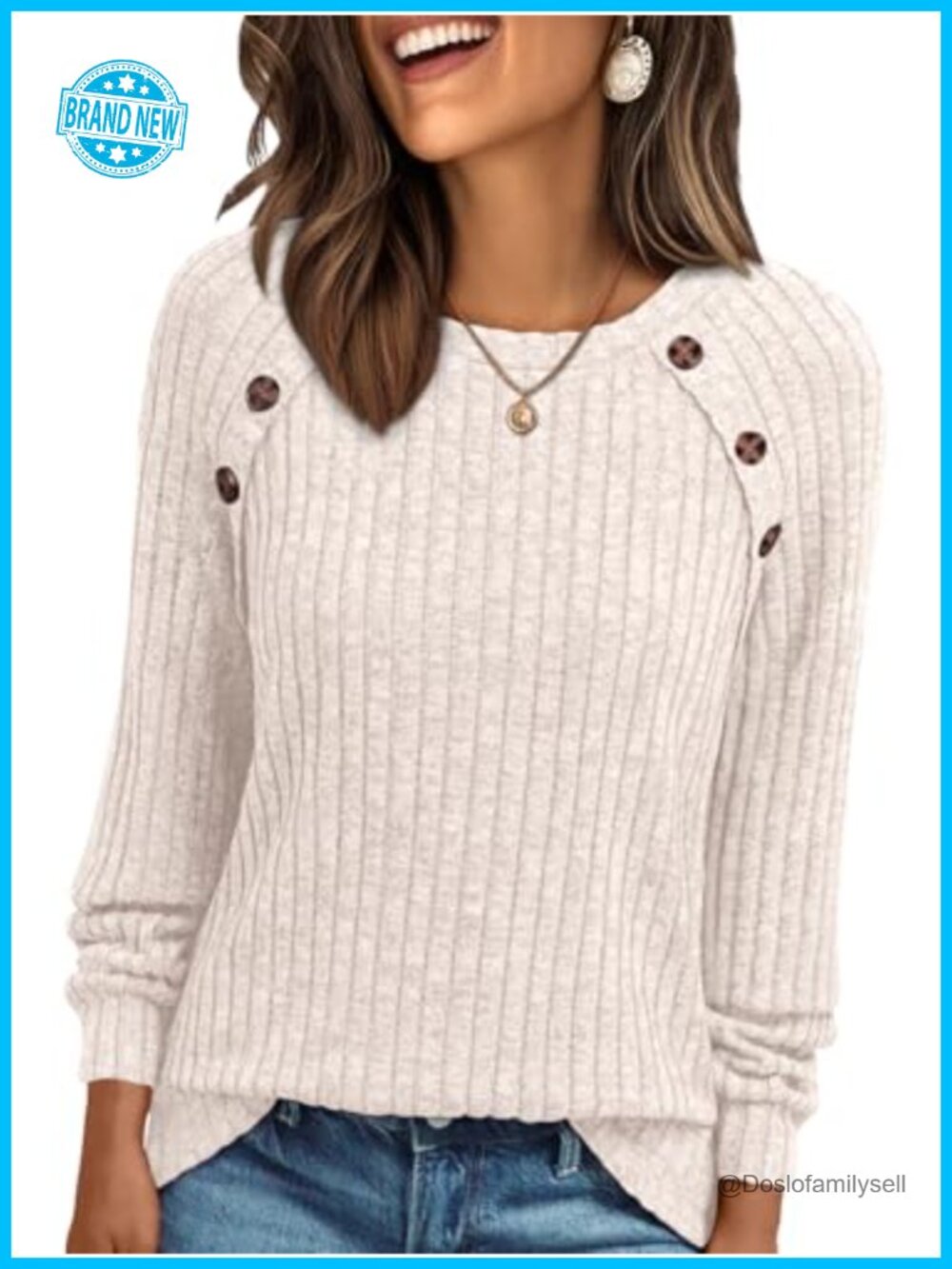 Womens Long Sleeve Crew Neck Relaxed Fit Tunic Top Business Casual Blouse
